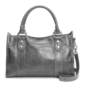 Sold- Frye Melissa Leather Satchel Bag in Carbon